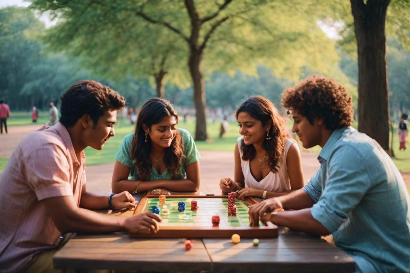 Giant ludo board game at Veda Adventures Park